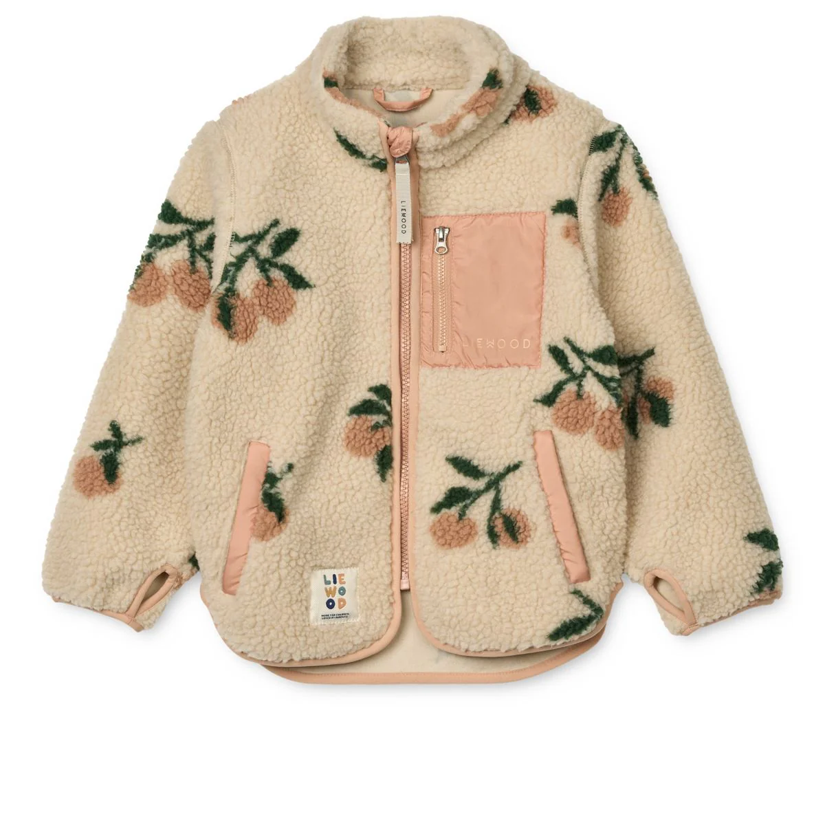 Nolan Pile Jacket - Peach / Sea shell