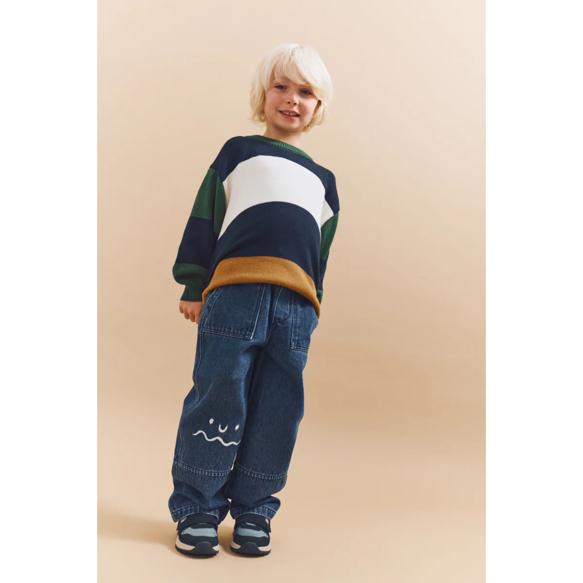 Orlane Striped Knit Jumper - Classic navy multi mix - Image 4