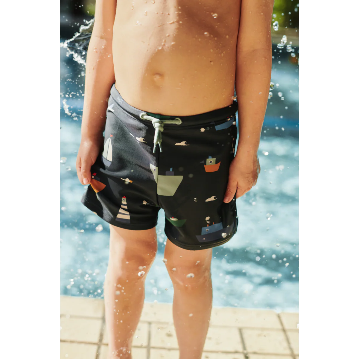 Otto Printed Swim Trunks - Sailing / Classic navy - Image 3