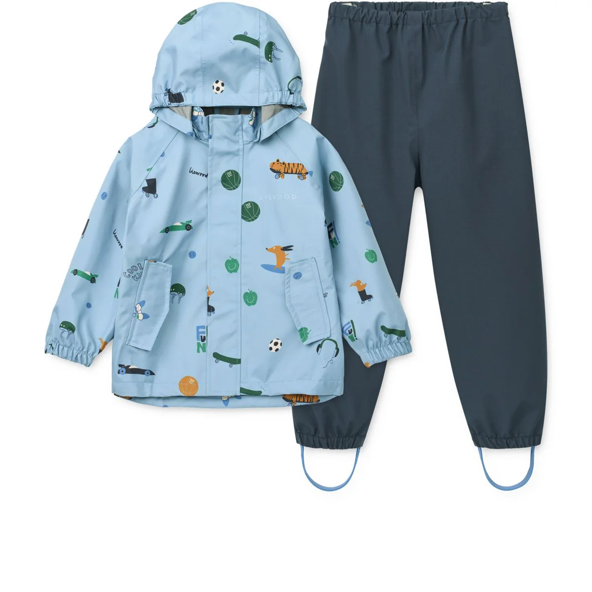Pedia Rainwear Set - Fun / Beach blue