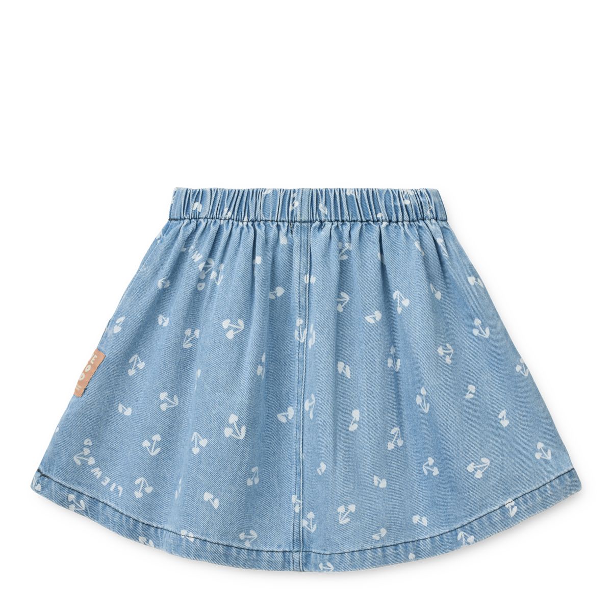 Rio Printed Light Denim Skirt - Cherry heart sandy / Denim - Image 2