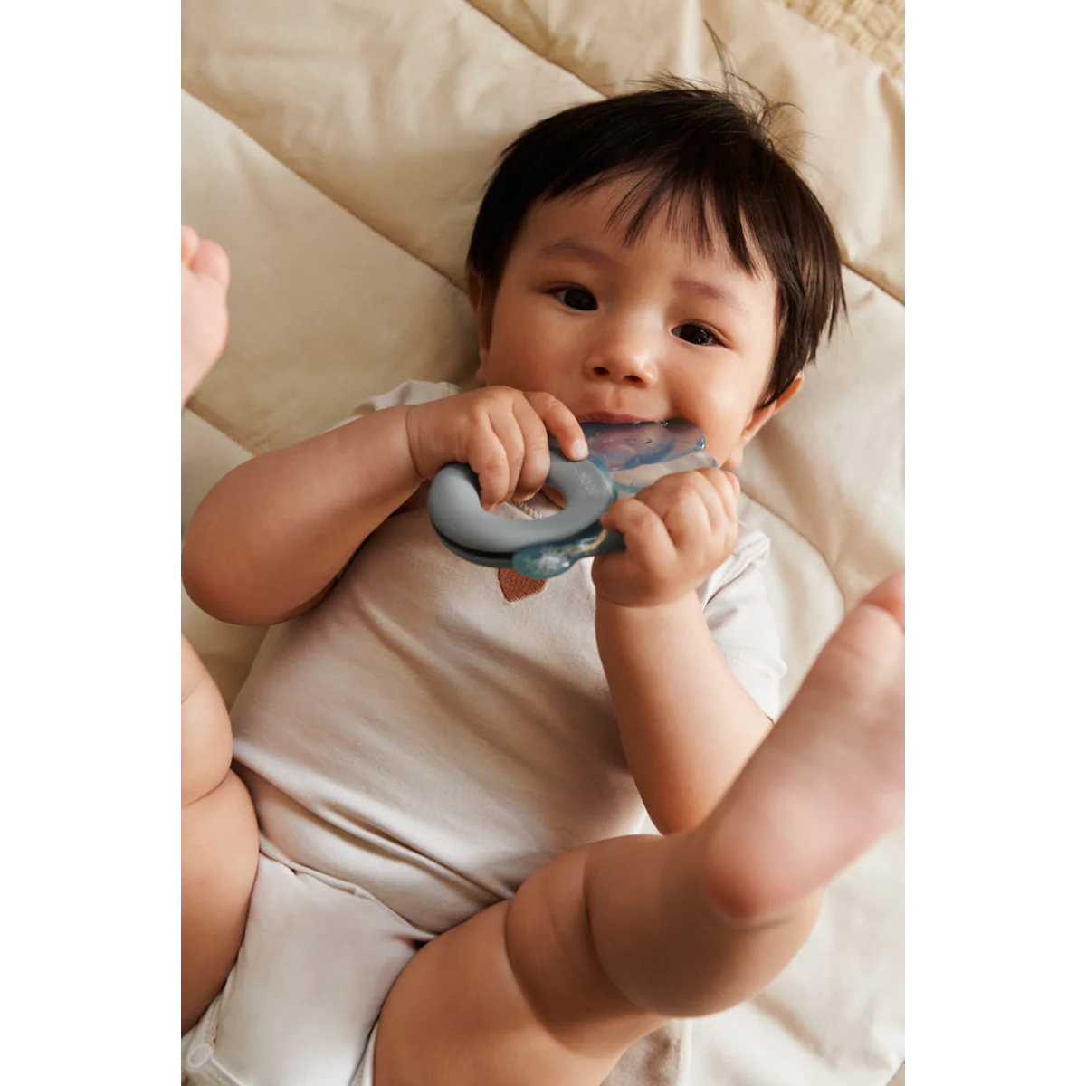 Rita Elephant Cooling Teether 2-Pack - Sandy / Dove blue - Image 2