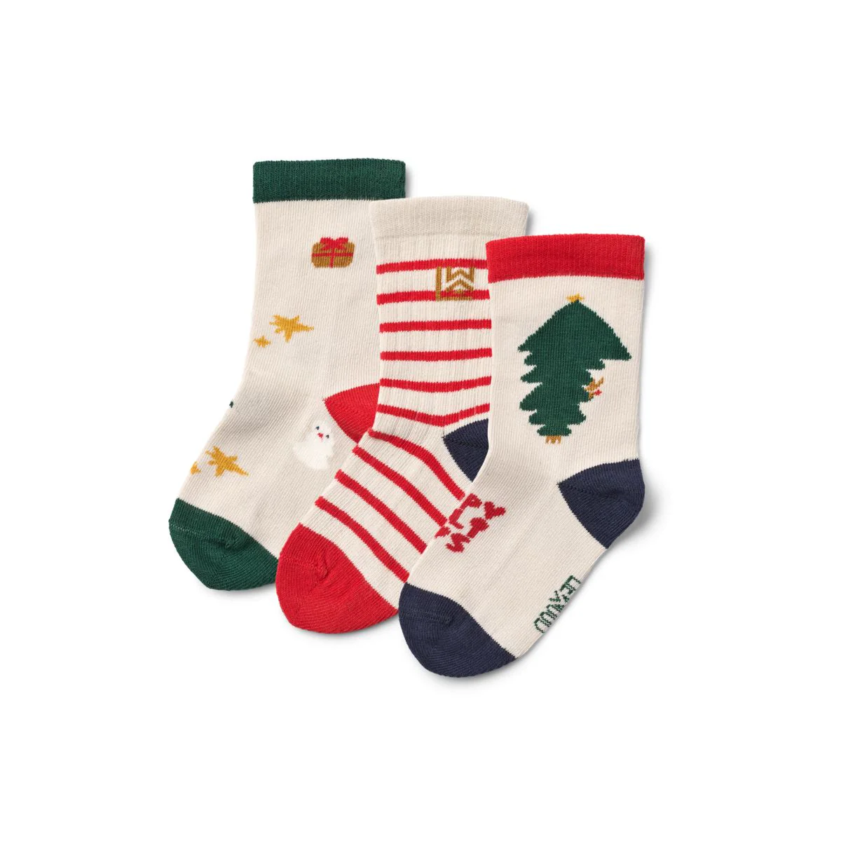Silas Socks 3-Pack - Holiday / Sandy