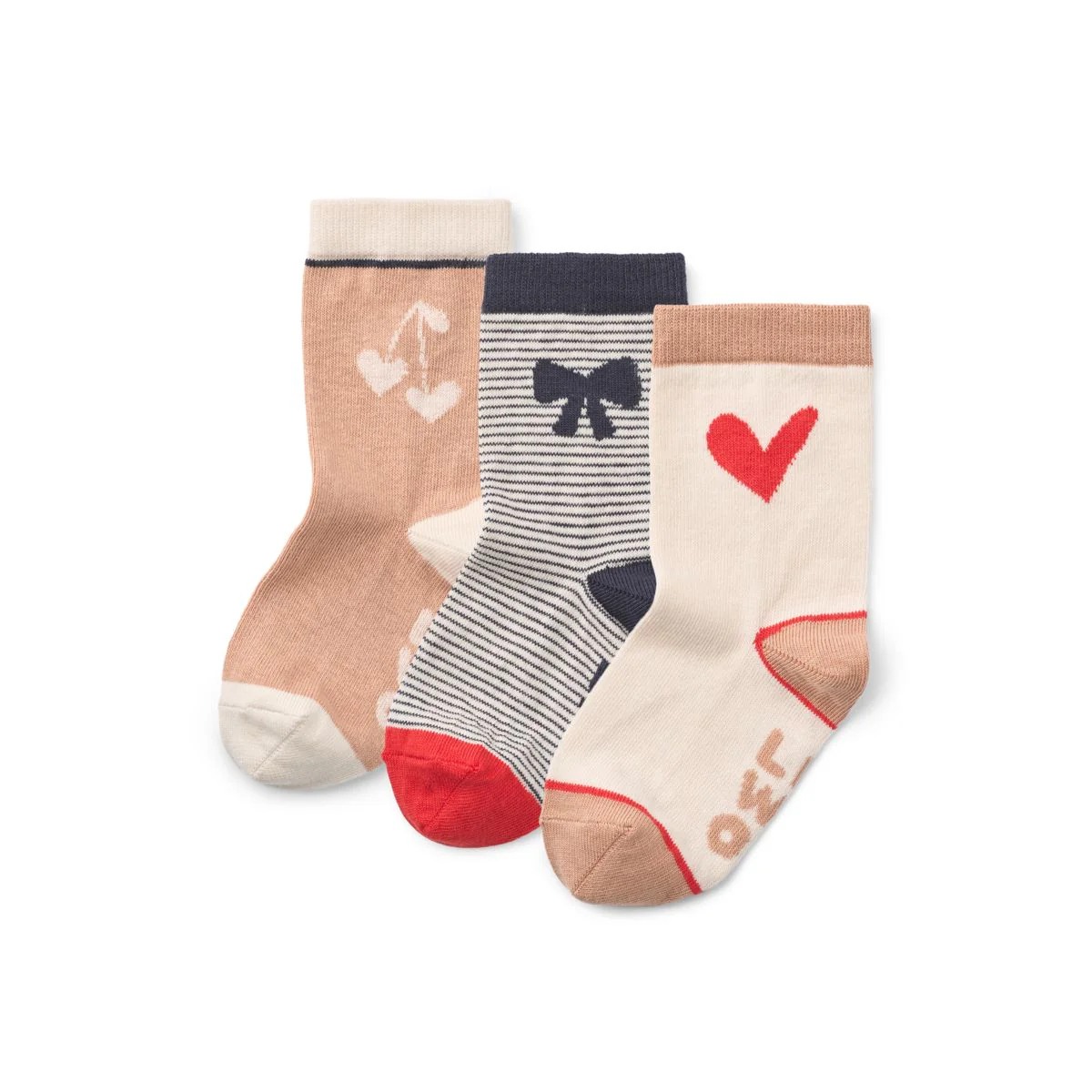 Silas Socks 3-Pack - Pale Tuscany / Sandy Stripe mix