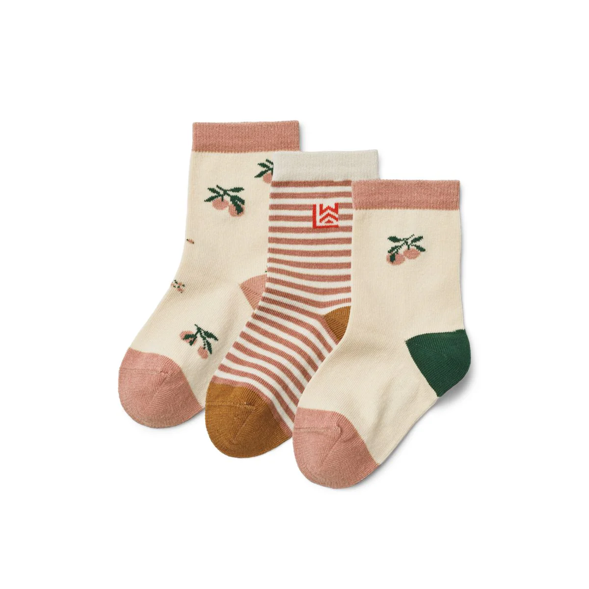 Silas Socks 3-Pack - Peach sea shell mix