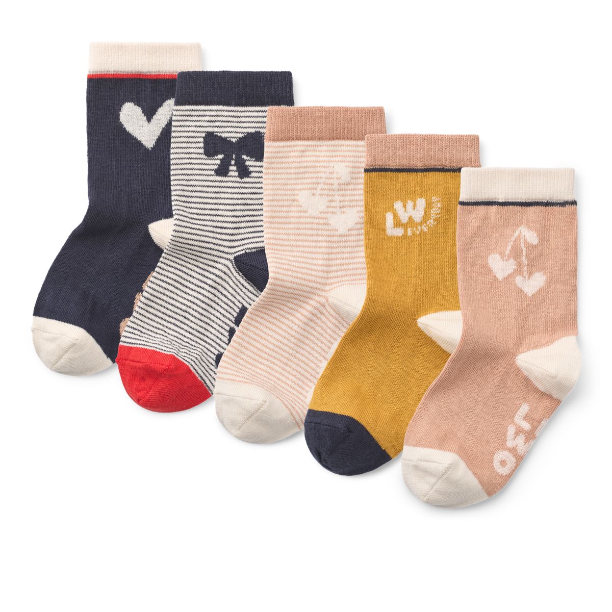 Silas Socks 5-Pack - Pale tuscany mix