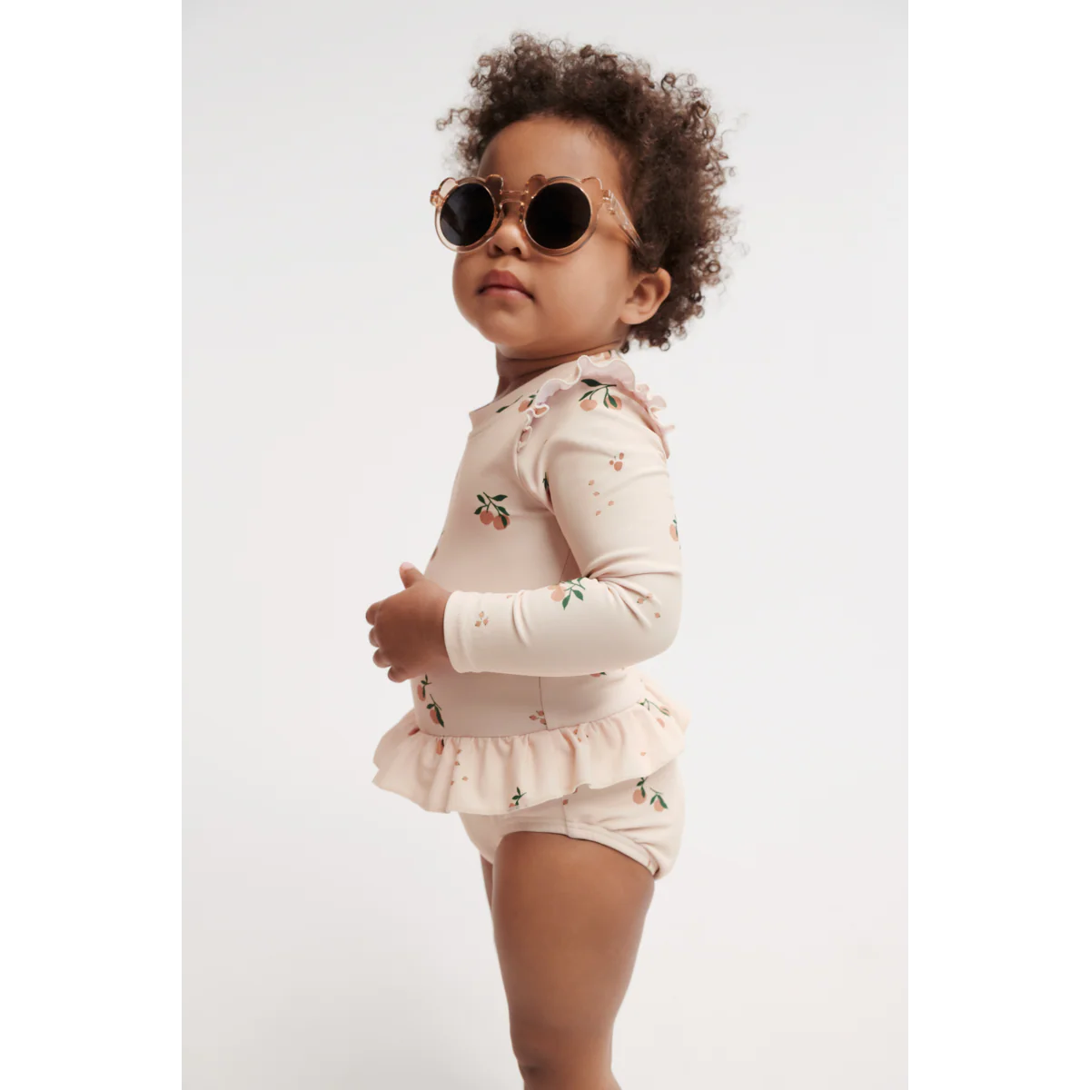 Sille baby printed swimsuit - Peach / Sea shell - Image 4
