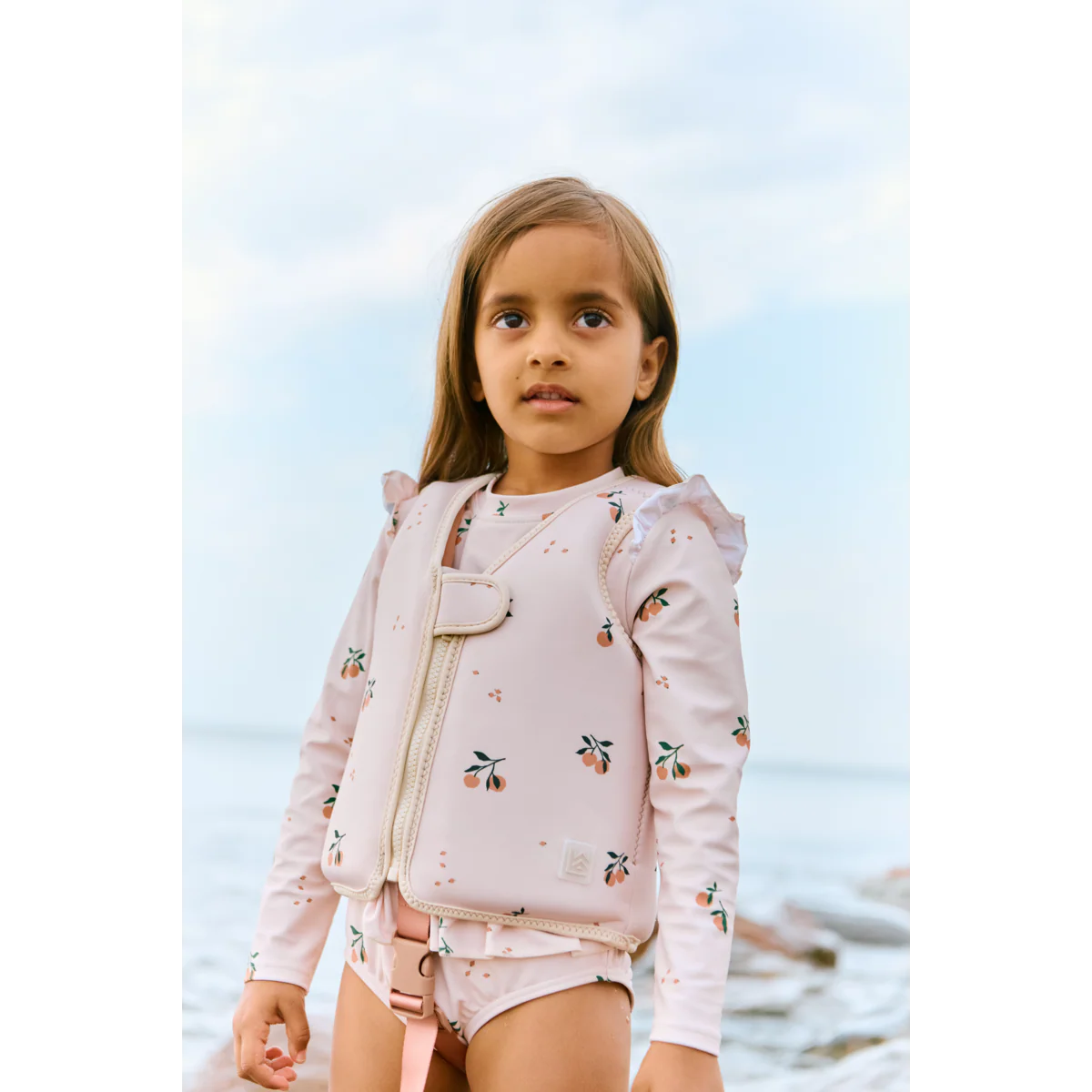 Sille Printed Swimsuit - Peach / Sea shell - Image 4