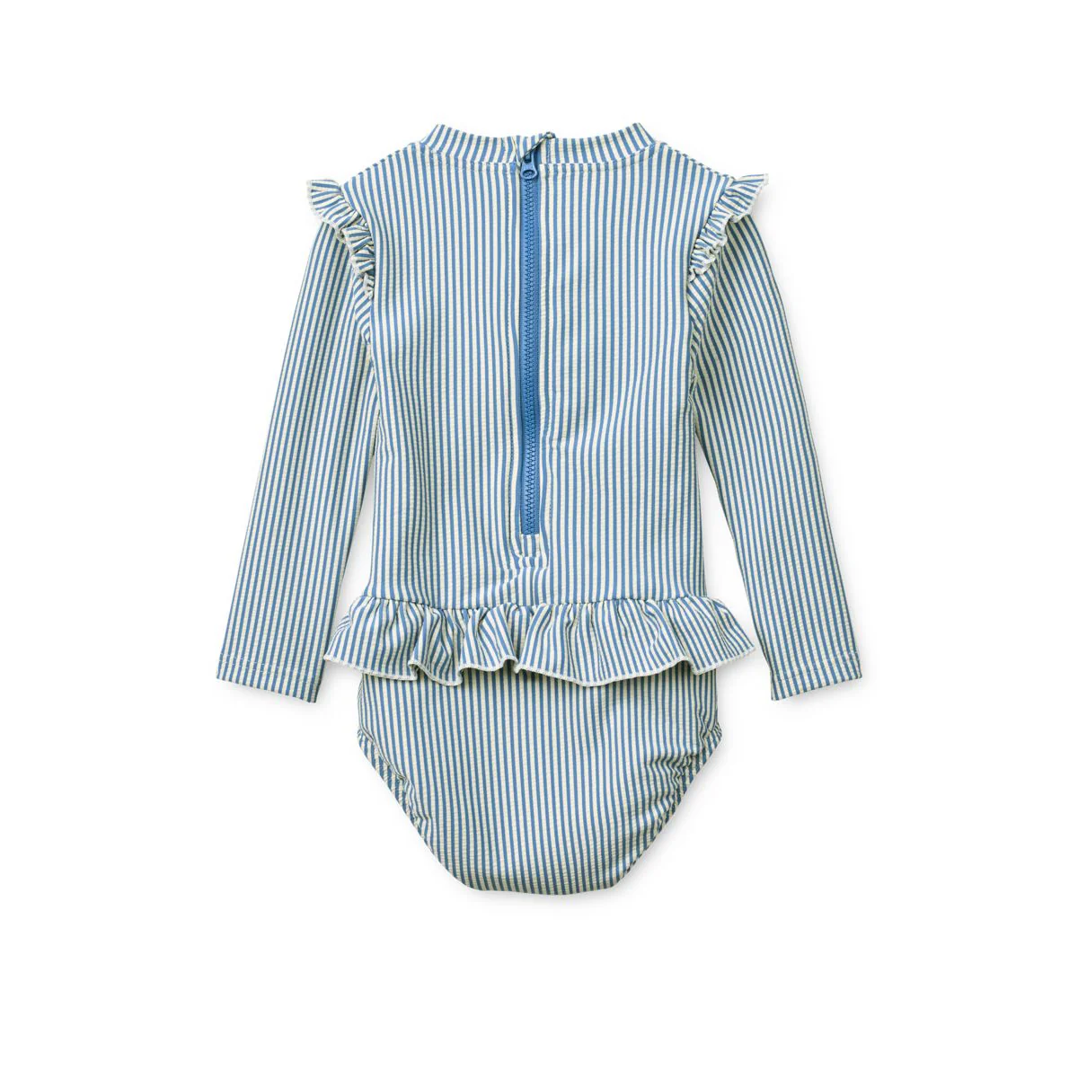 Sille Seersucker Baby Swimsuit - Riverside / Creme de la creme - Image 2
