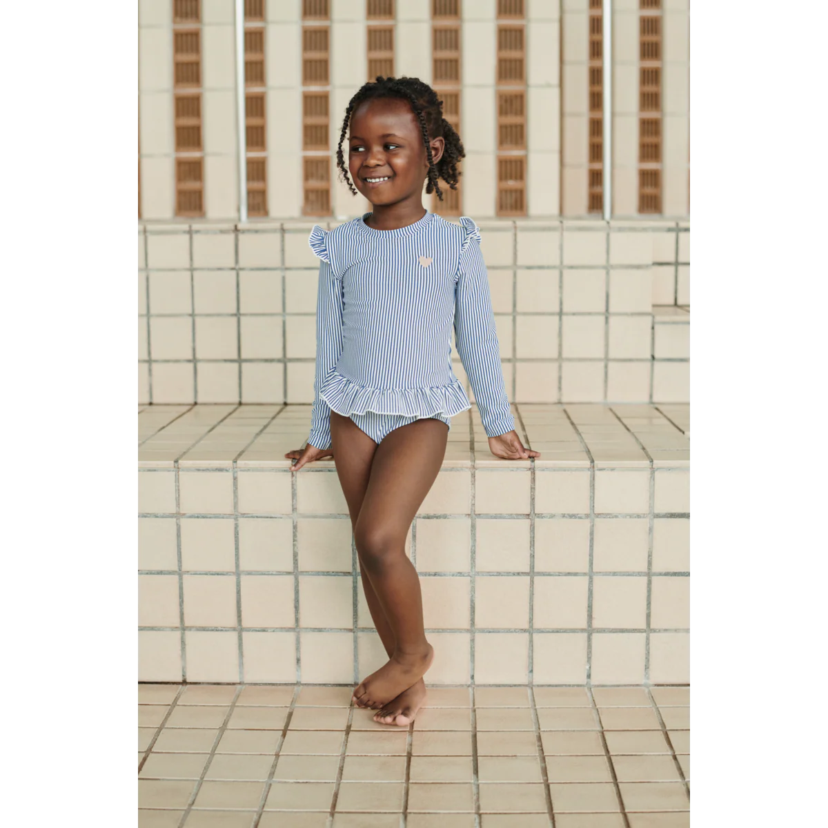 Sille Seersucker Swimsuit - Riverside / Creme de la creme - Image 4