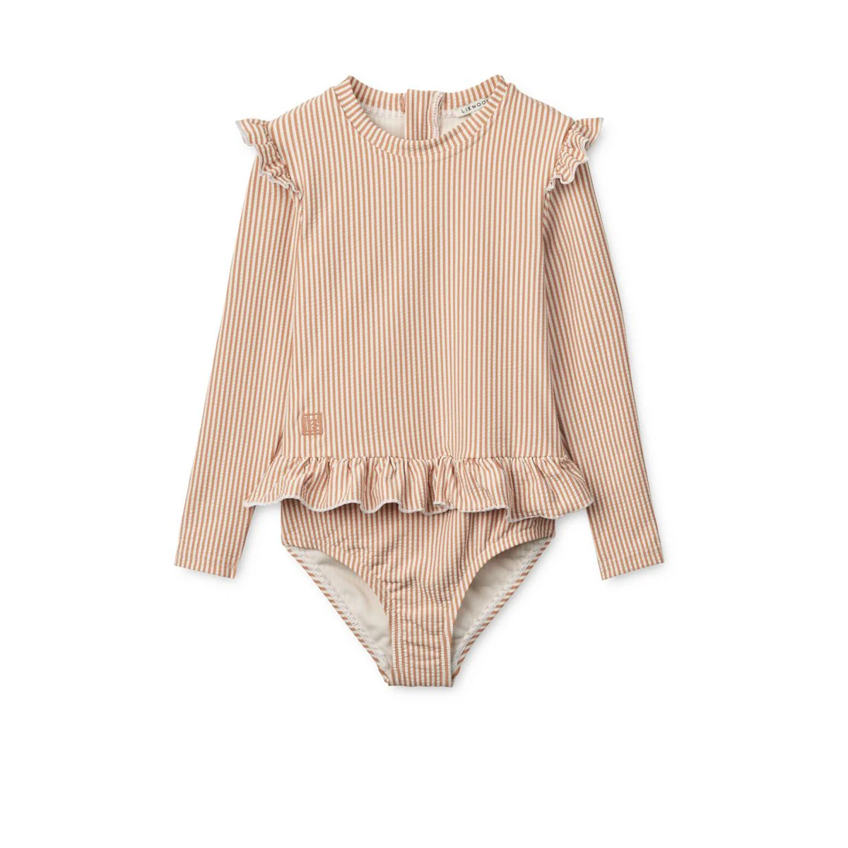 Sille Seersucker Swimsuit - Y/D stripe Pale tuscany / Creme de la creme