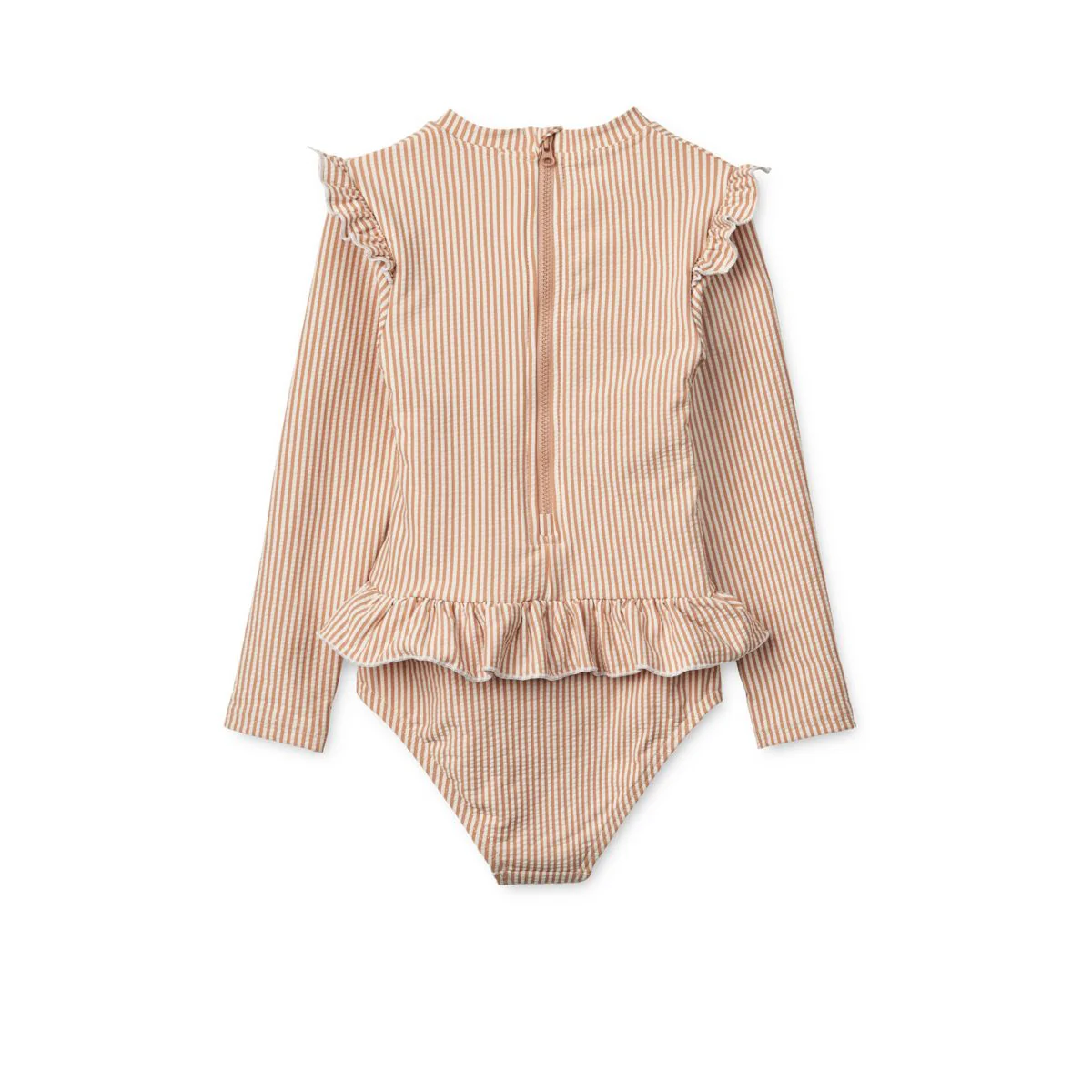 Sille Seersucker Swimsuit - Y/D stripe Pale tuscany / Creme de la creme - Image 2