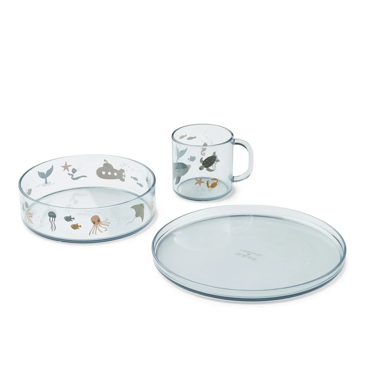 Siva Printed Tritan Tableware Set - Sea creature / Sandy