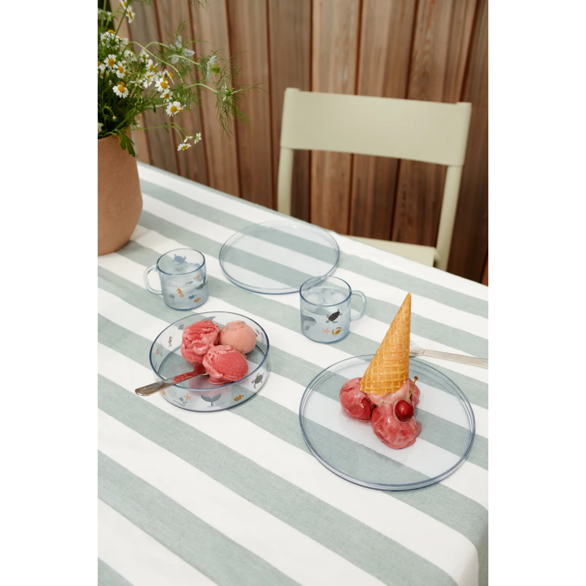Siva Printed Tritan Tableware Set - Sea creature / Sandy - Image 3