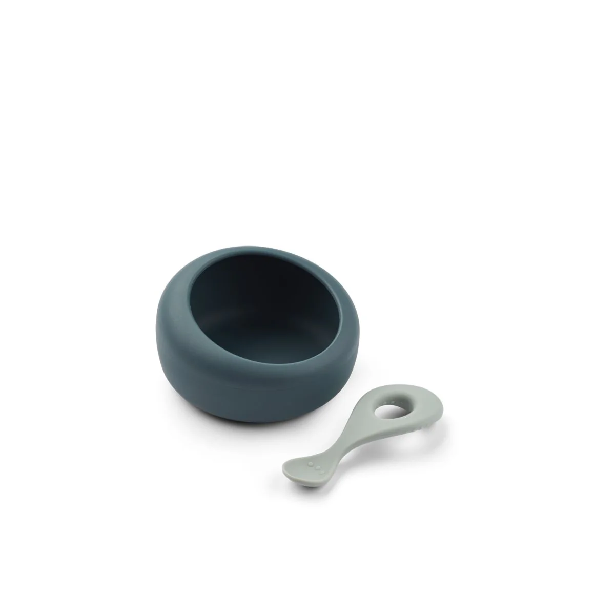 SPARIA Bowl with spoon - Whale blue / Dove blue