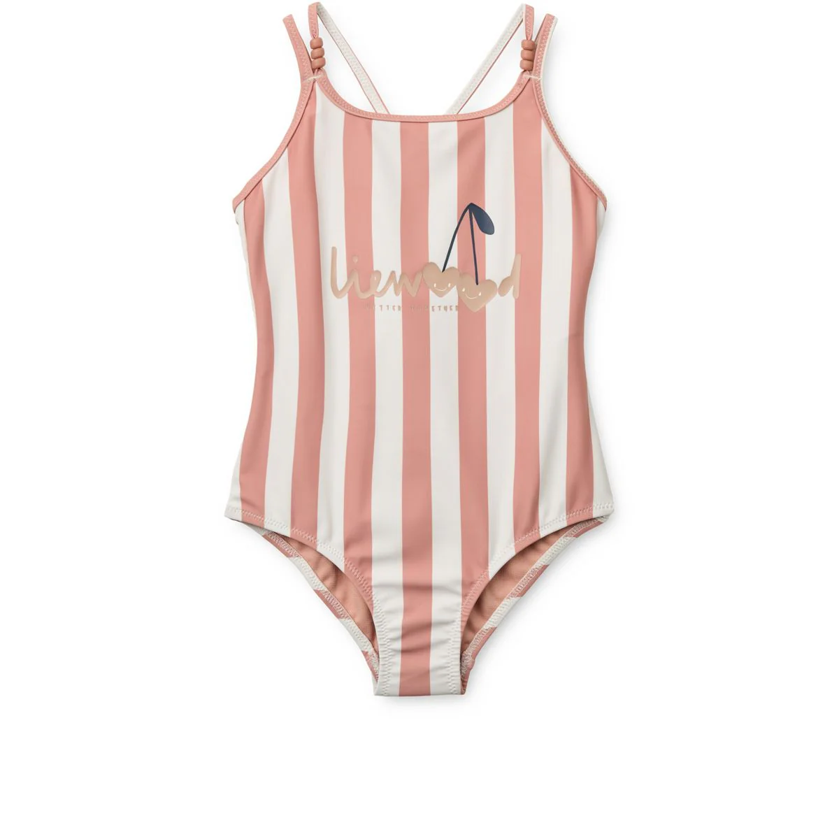 Suna Striped Swimsuit - Coral blush / creme de la creme stripe