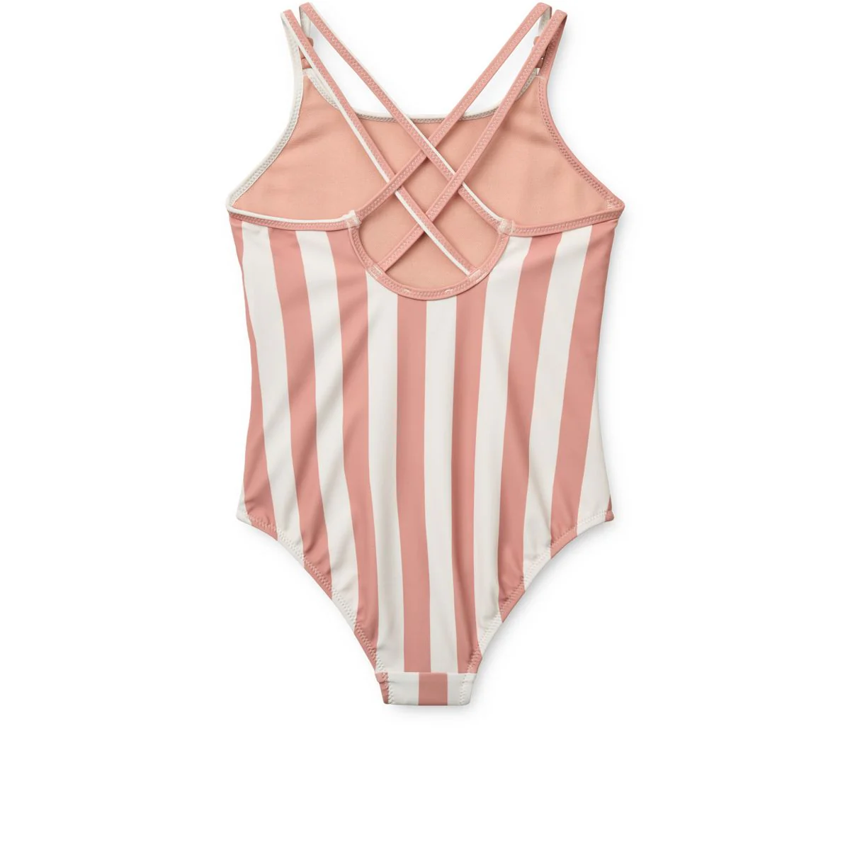 Suna Striped Swimsuit - Coral blush / creme de la creme stripe - Image 2