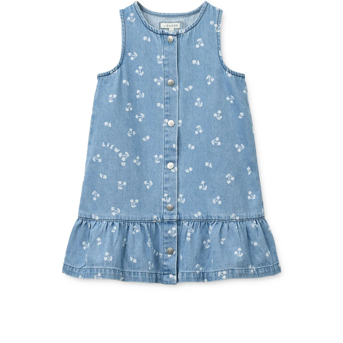 Sybilla Light Denim Dress - Cherry heart sandy / Denim