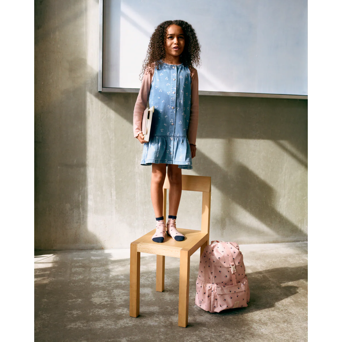Sybilla Light Denim Dress - Cherry heart sandy / Denim - Image 5