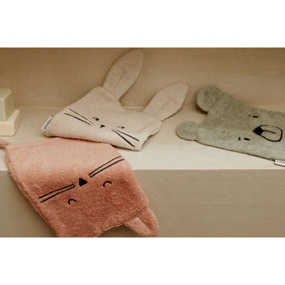 Sylvester Washcloth 3-Pack - Dove blue mix - Image 3