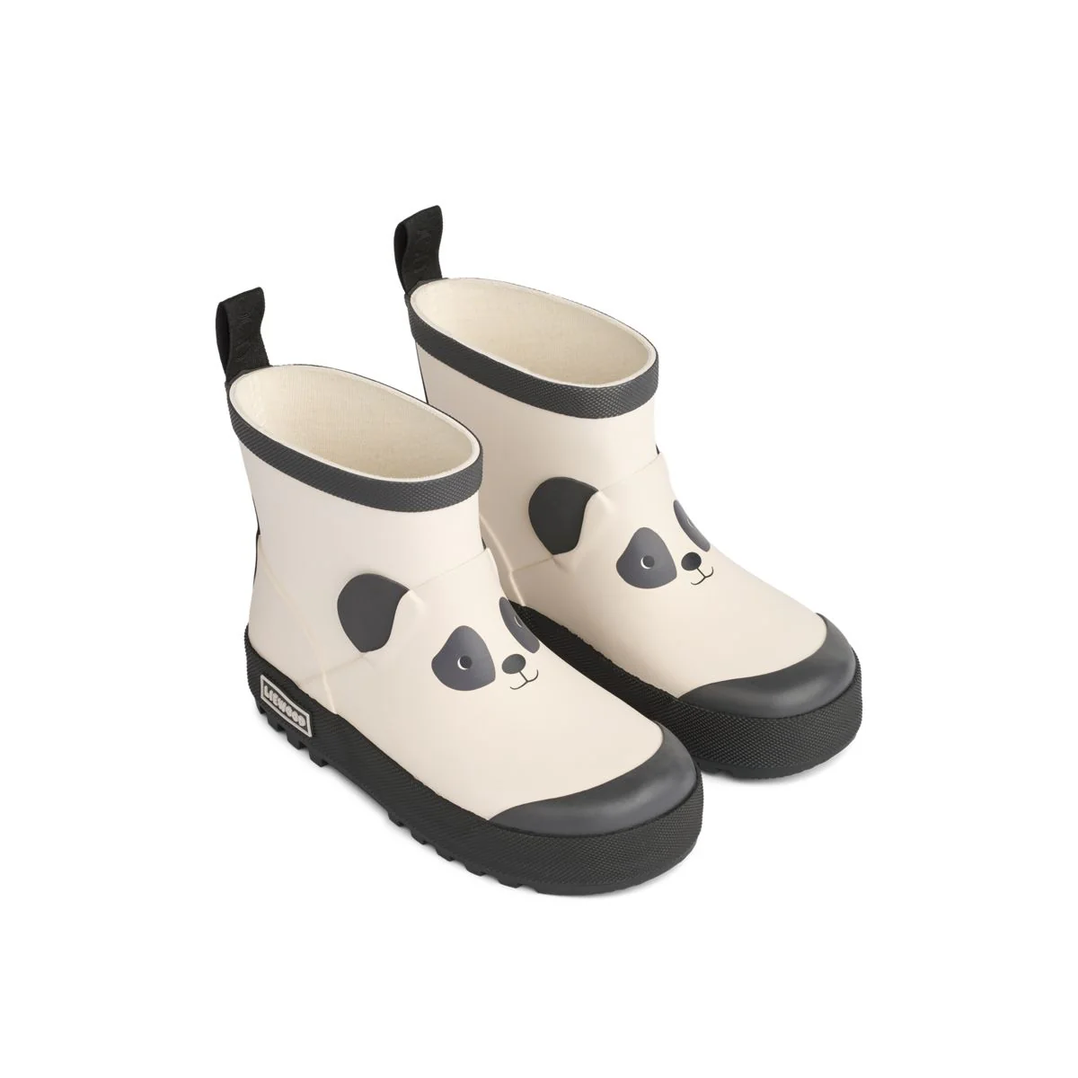Tekla Short Panda Rain boots - Sandy / Dark grey