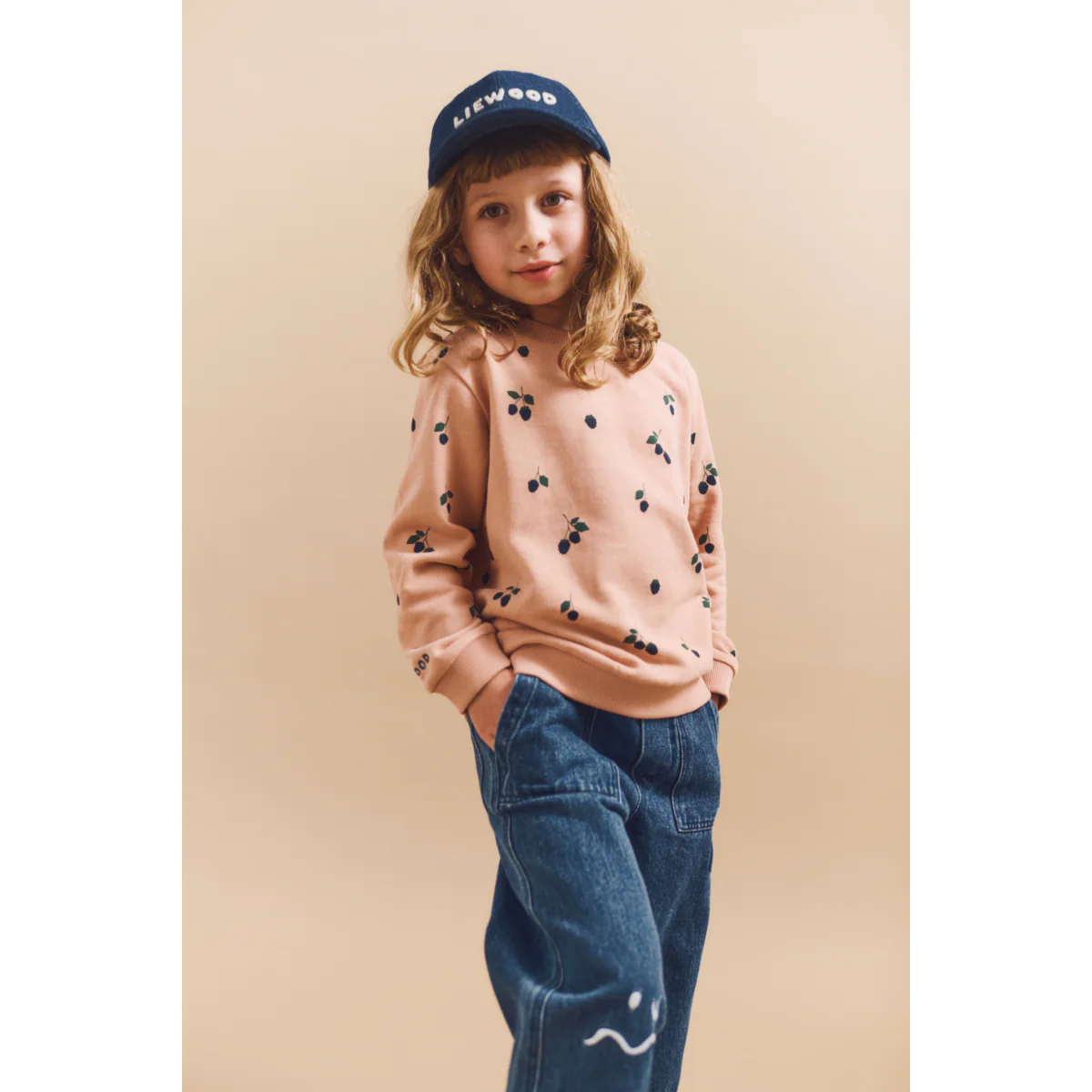 Thora Printed Sweatshirt - Berry / Pale Tuscany - Image 4