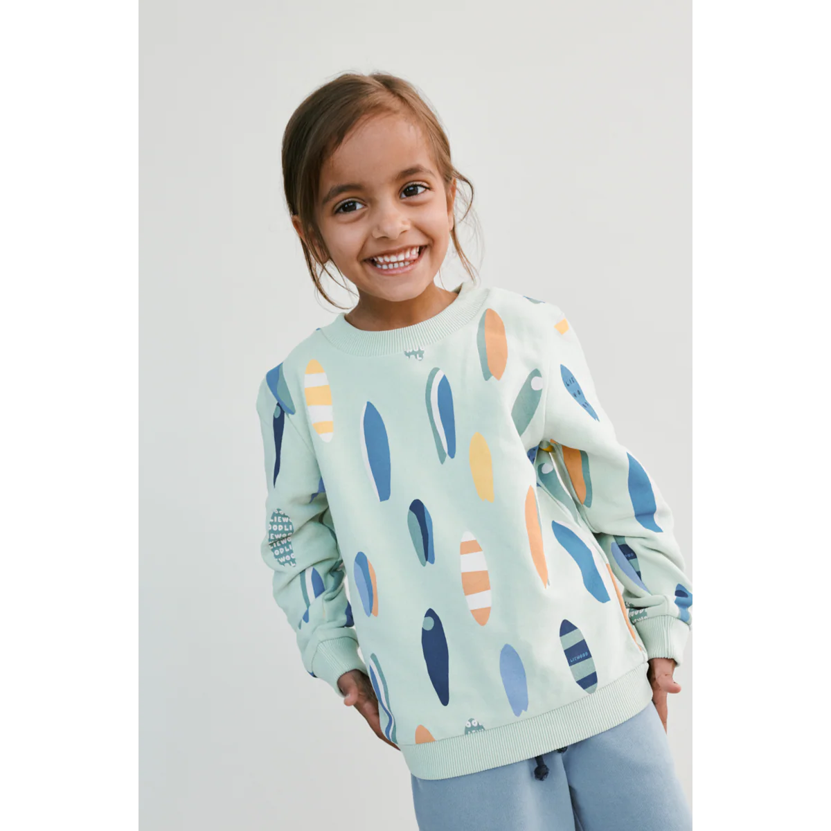 Thora Printed Sweatshirt - Boards / Light peppermint - Image 4