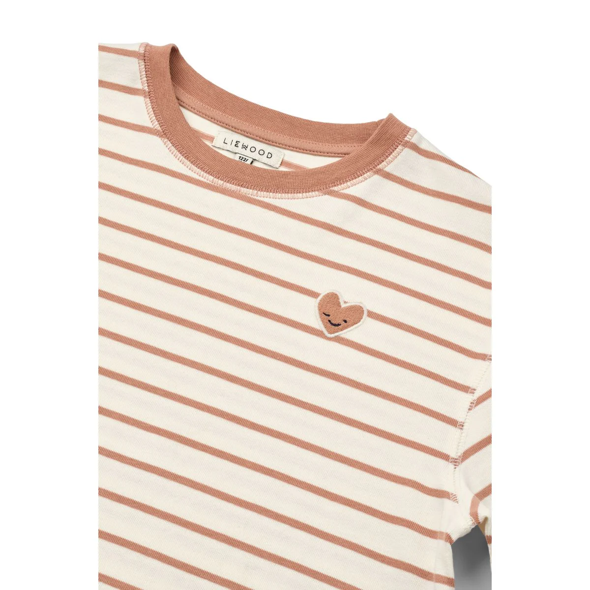 TYLER Striped Long-sleeve T-shirt - Heart Tuscany rose / Creme de la creme - Image 3