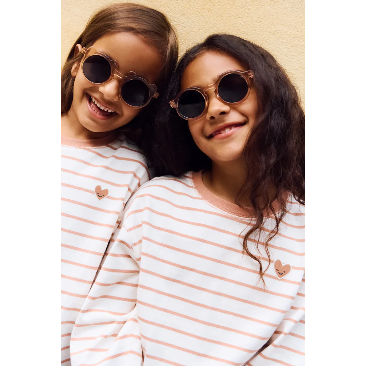 TYLER Striped Long-sleeve T-shirt - Heart Tuscany rose / Creme de la creme - Image 5