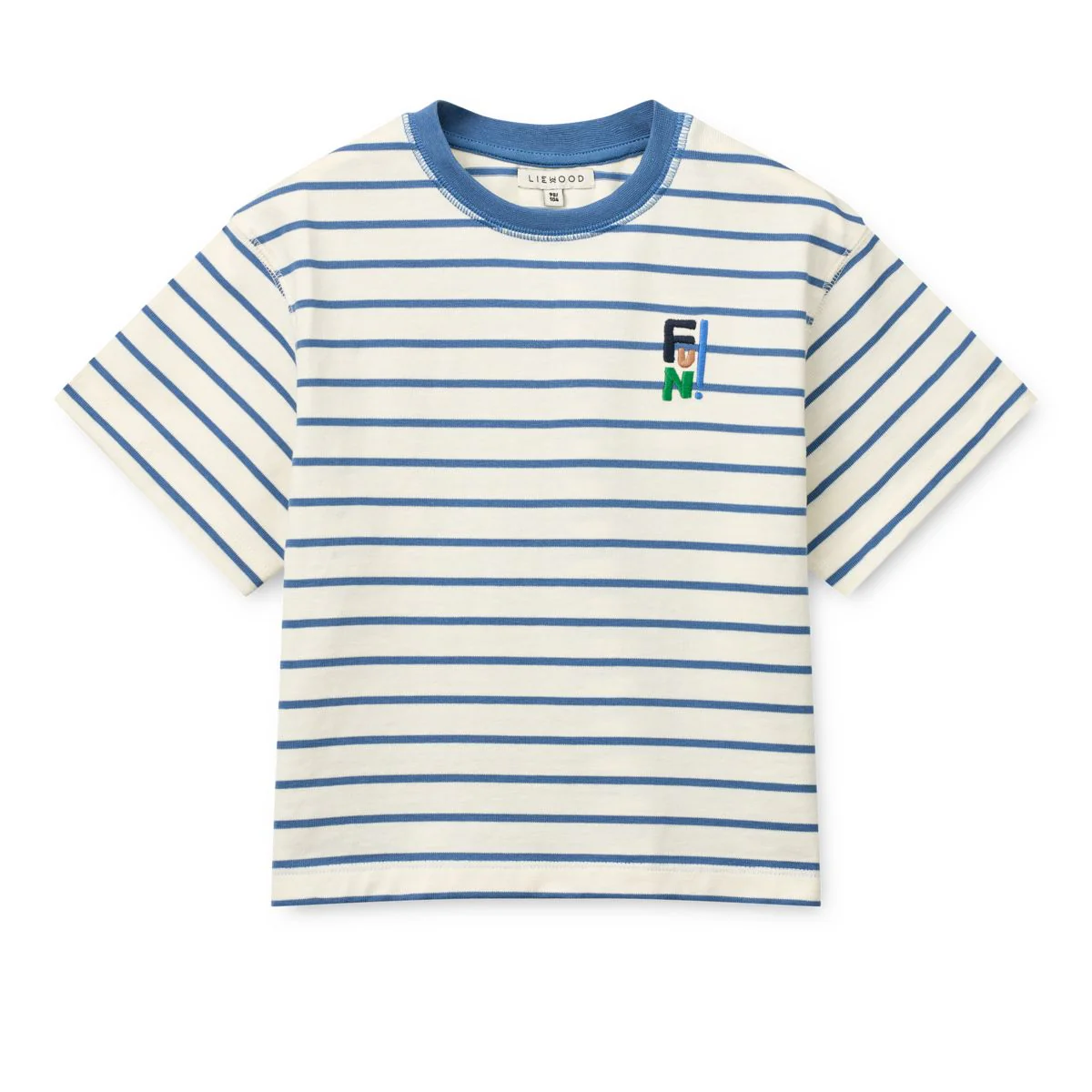 Tyler Striped short-sleeve T-shirt - Riverside / Creme de la creme