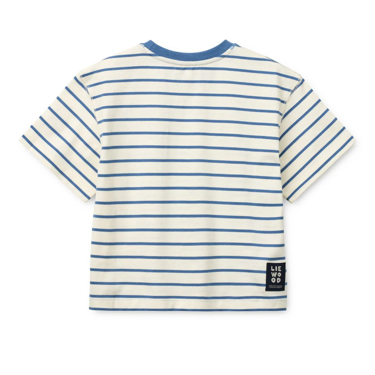 Tyler Striped short-sleeve T-shirt - Riverside / Creme de la creme - Image 2