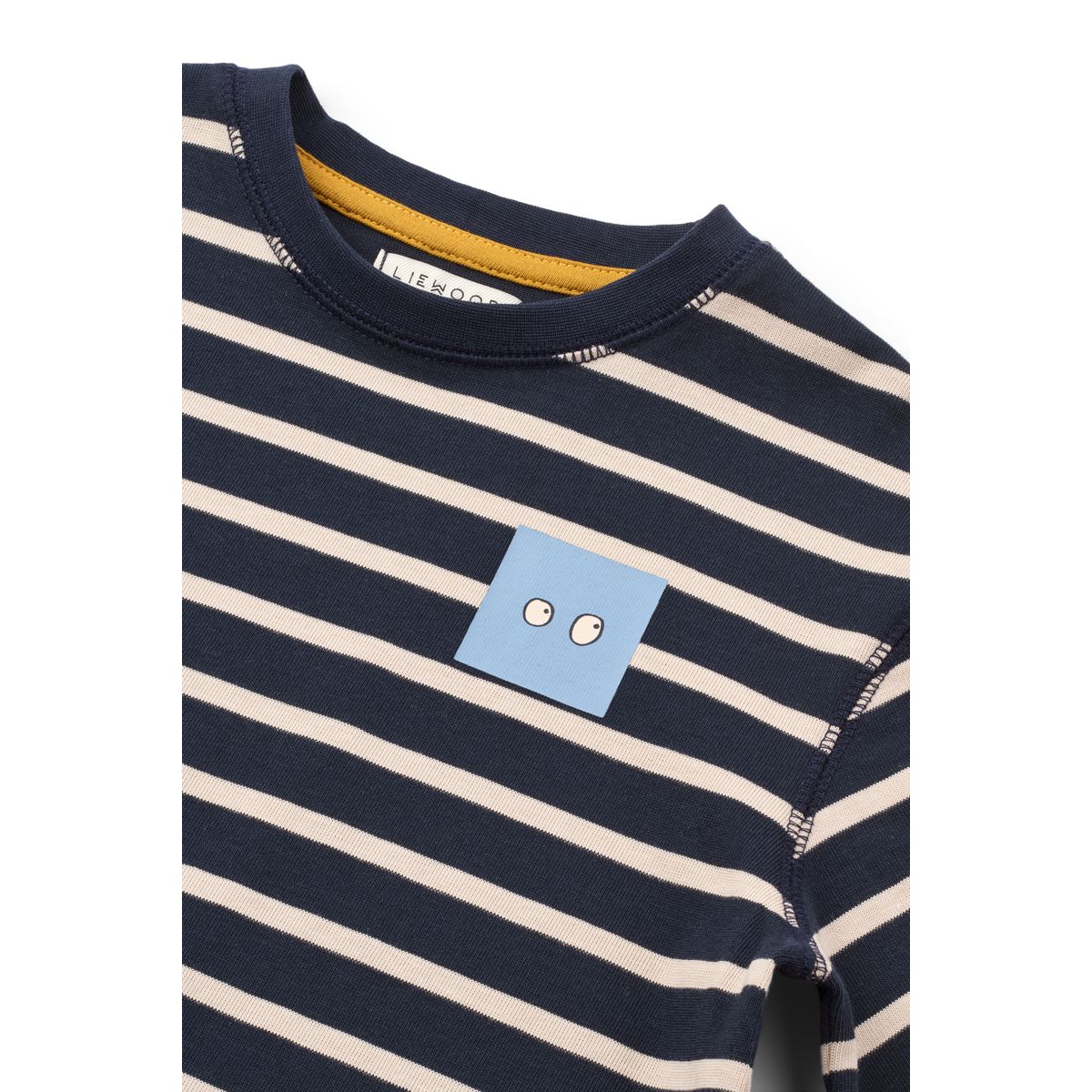 Tyler Striped short-sleeve T-shirt - Y/D stripe classic navy sandy - Image 3
