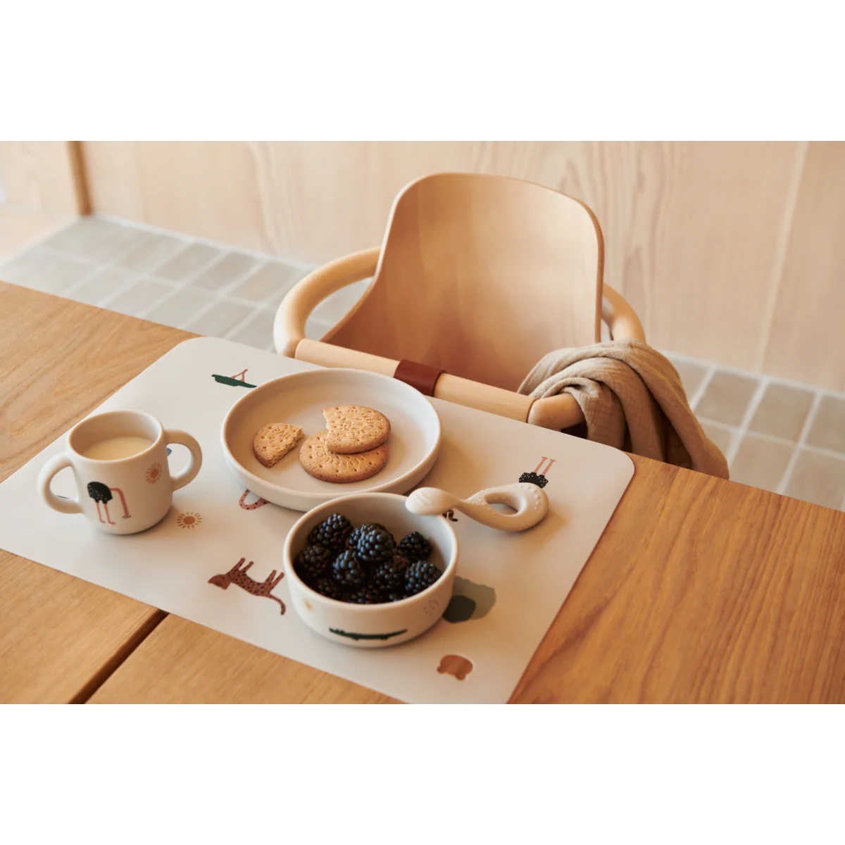 VIVI Silicone Tableware Set - Safari sandy mix - Image 3