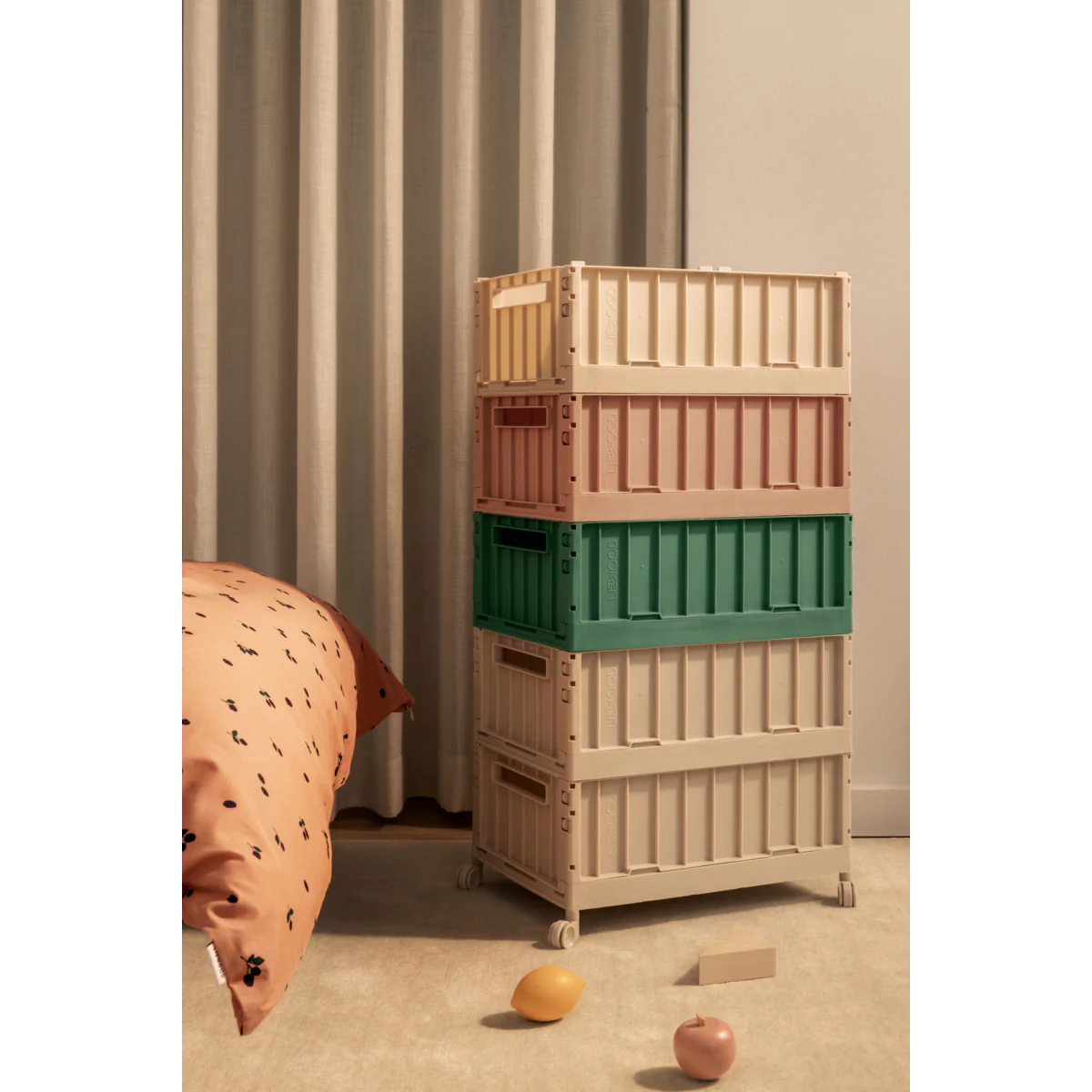 Weston Large Storage Box With Wheels - Sandy - Image 3