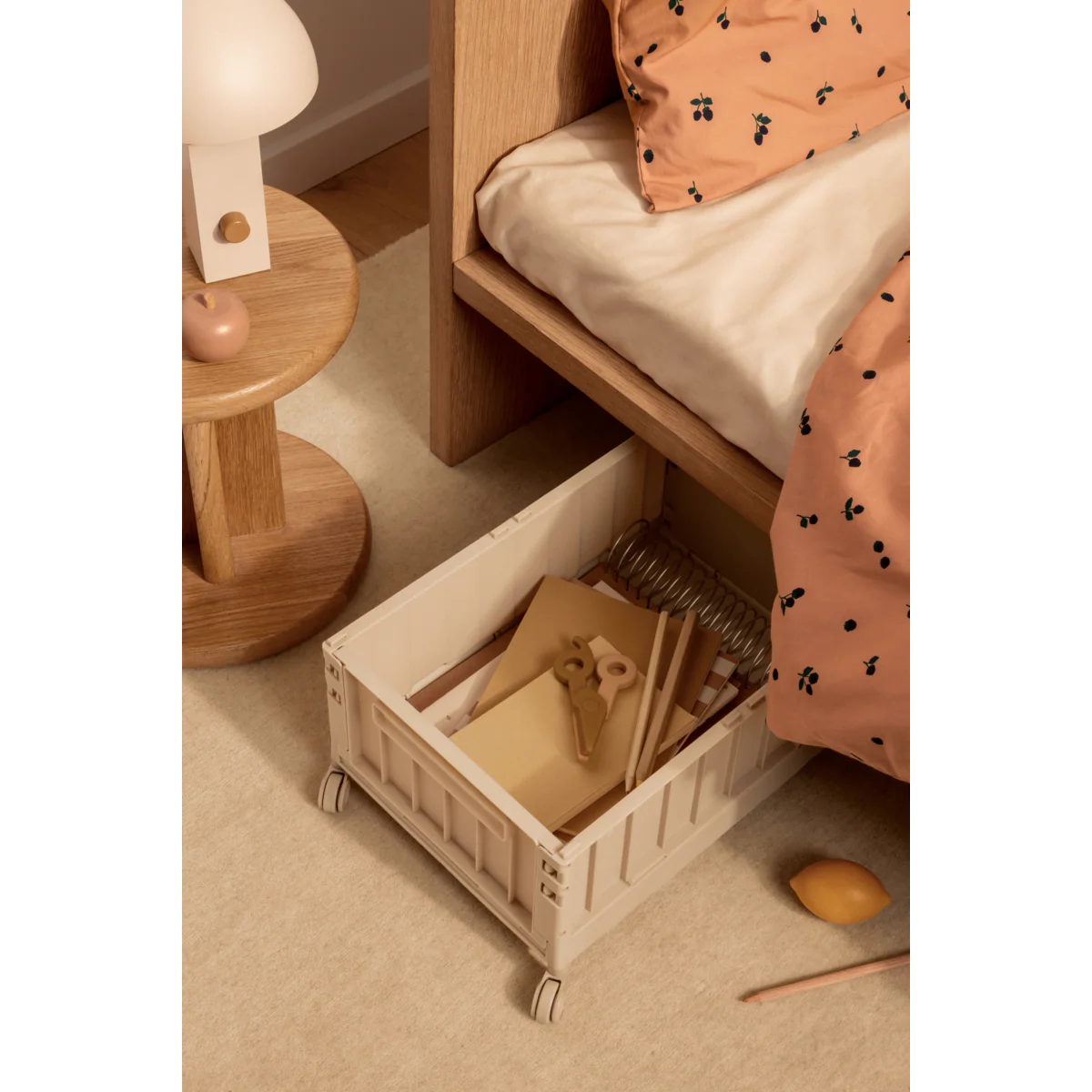 Weston Medium Storage Box With Wheels - Sandy - Image 3