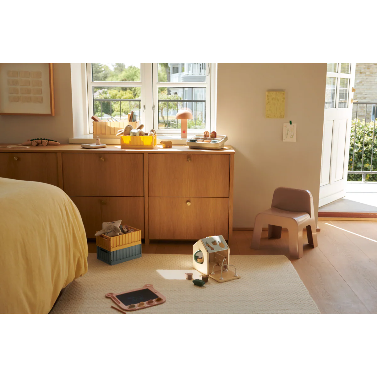 WESTON Small Storage Box 2-Pack - Lemon yellow - Image 3