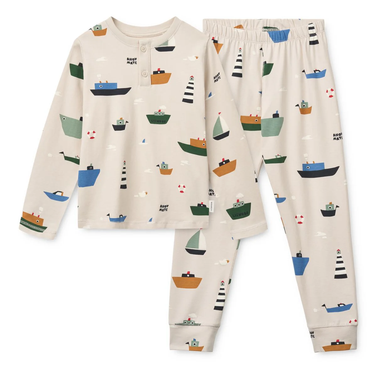 Wilhelm Printed Pyjamas Set - Sailing / Sandy
