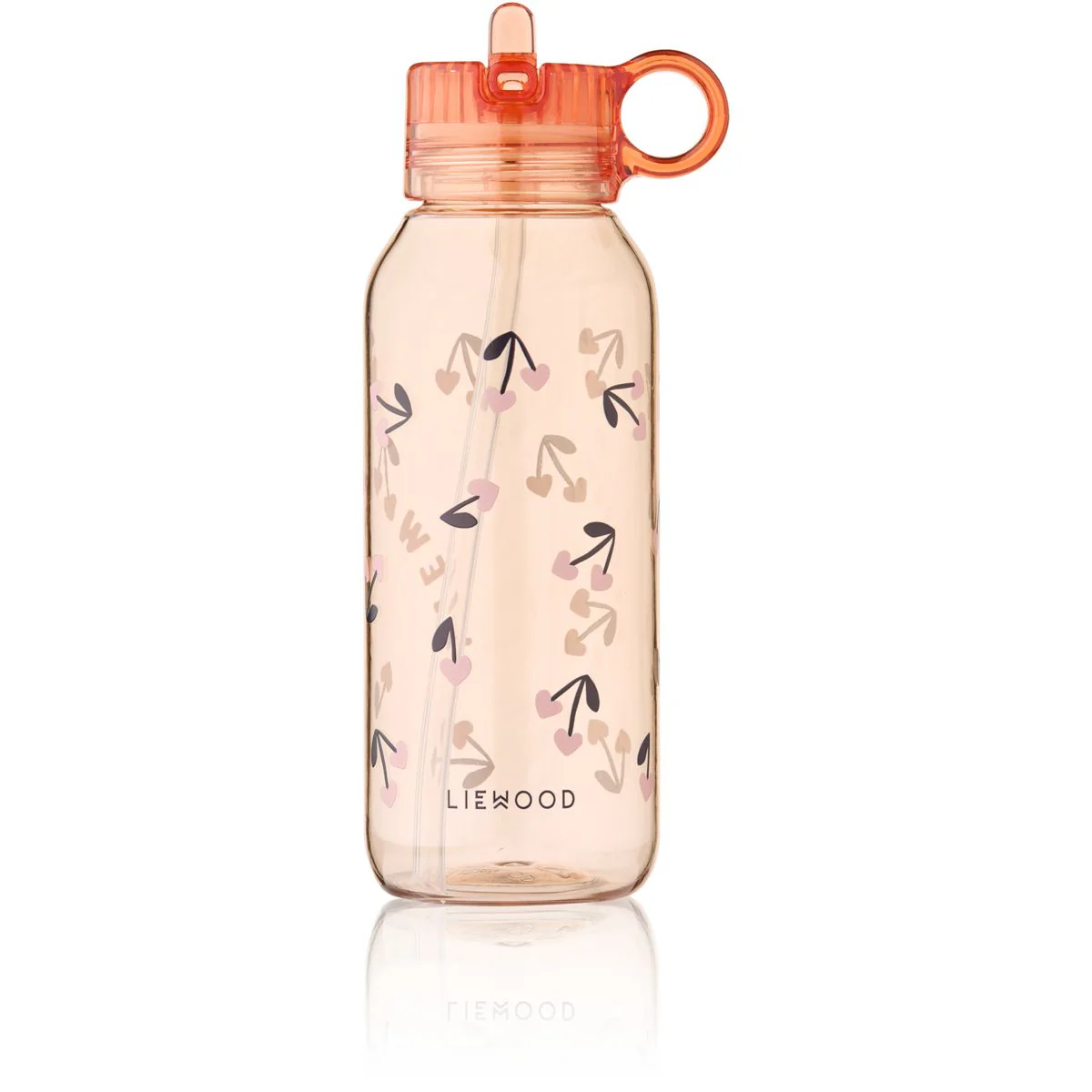 Yang Tritan Water Bottle 500 ml - Cherry heart / Rosey
